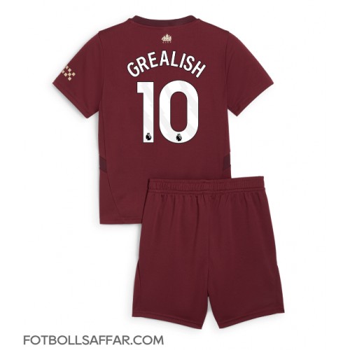 Manchester City Jack Grealish #10 Tredje Dräkt Barn 2024-25 Kortärmad (+ Korta byxor)